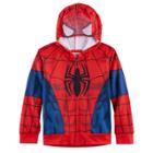 Boys 4-7 Marvel Spider-man Mesh Face Zip Hoodie, Size: 5-6, Brt Red