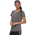 Women's Tek Gear Performance Baselayer Side-slit Tee, Size: Large, Dark Grey