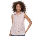 Juniors' So&reg; Sleeveless Shirt, Teens, Size: Small, Light Pink