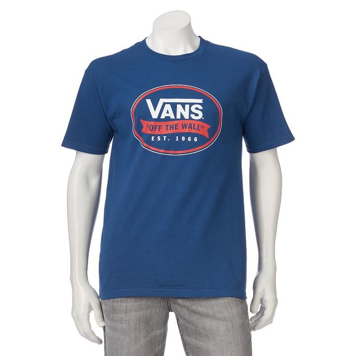 Men's Vans Cloval Tee, Size: Large, Dark Blue