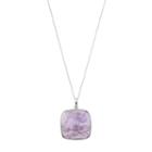Sterling Silver Amethyst Cabochon Pendant Necklace, Women's, Size: 18, Purple