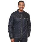 Men's Xray Slim-fit Moto Jacket, Size: Medium, Blue (navy)