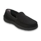 Dearfoams Men's Mesh Moccasin Slippers, Size: Small, Black