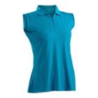 Women's Nancy Lopez Grace Sleeveless Golf Polo, Size: Small, Blue