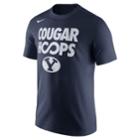 Men's Nike Byu Cougars Basketball Tee, Size: Small, Blue (navy)