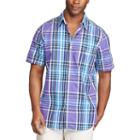Big & Tall Chaps Classic-fit Plaid Easy-care Button-down Shirt, Men's, Size: 3xl Tall, Purple
