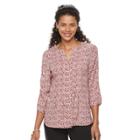 Women's Croft & Barrow&reg; Pintuck Button-down Top, Size: Xxl, Brt Pink