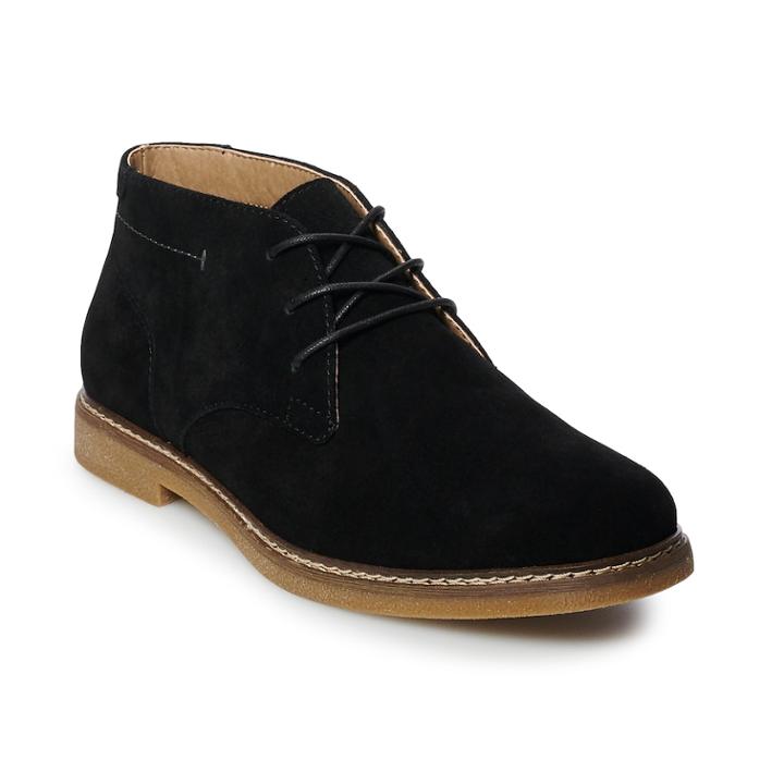Sonoma Goods For Life&trade; Byron Men's Suede Chukka Boots, Size: Medium (8.5), Black