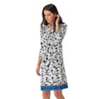 Women's Indication Printed Shift Dress, Size: Xs, Black Ivory