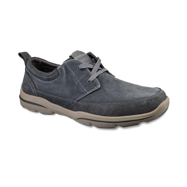 Skechers Relaxed Fit Harper Lenden Men's Shoes, Size: 8, Med Grey