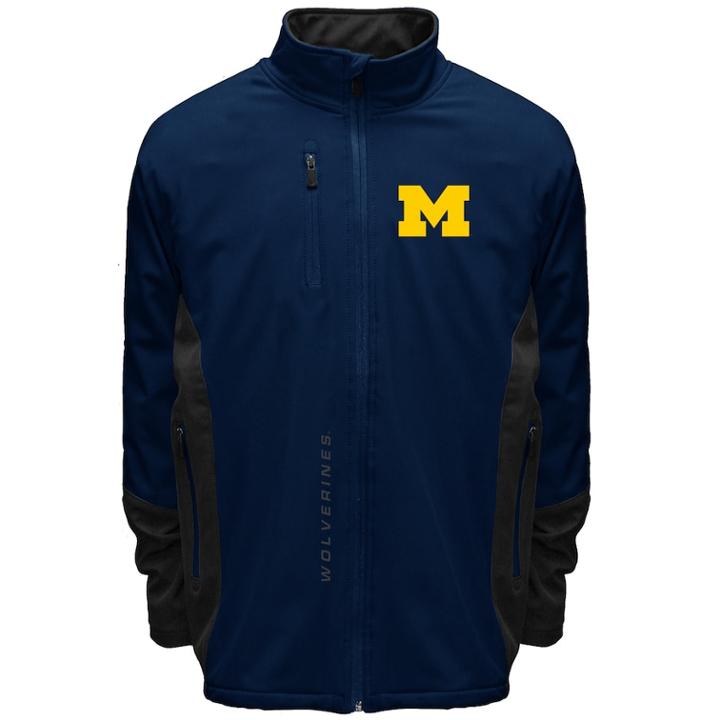 Men's Franchise Club Michigan Wolverines Apex Softshell Jacket, Size: Small, Blue