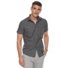 Men's Apt. 9&reg; Premier Flex Slim-fit Stretch Button-down Shirt, Size: Xxl Slim, Black