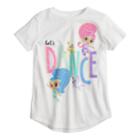 Girls' 4-10 Jumping Beans&reg; Shimmer & Shine Let's Dance Glittery Graphic Tee, Size: 4, White