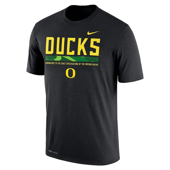Men's Nike Oregon Ducks Legend Staff Dri-fit Tee, Size: Xl, Black