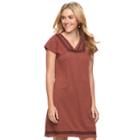 Women's Sonoma Goods For Life&trade; Embroidered T-shirt Dress, Size: Xl, Dark Brown