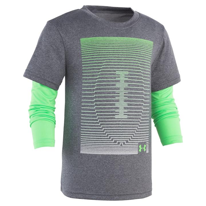 Boys 4-7 Under Armour Linear Football Mock Layer Graphic Tee, Size: 6, Oxford