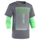 Boys 4-7 Under Armour Linear Football Mock Layer Graphic Tee, Size: 6, Oxford