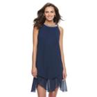 Women's Expo Beaded Handkerchief Shift Dress, Size: 8, Blue (navy)