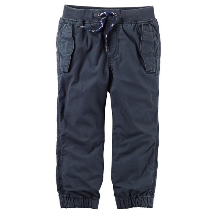 Boys 4-8 Carter's Poplin Joggers, Size: 8, Blue