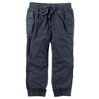 Boys 4-8 Carter's Poplin Joggers, Size: 8, Blue