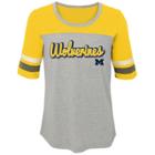 Girls 7-16 Michigan Wolverines Fan-tastic Tee, Size: M 10-12, Grey