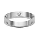 Steel City Stainless Steel Cubic Zirconia Ring, Women's, Size: 7, Grey