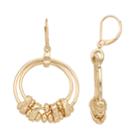 Napier Double Hoop Drop Earrings, Women's, Gold