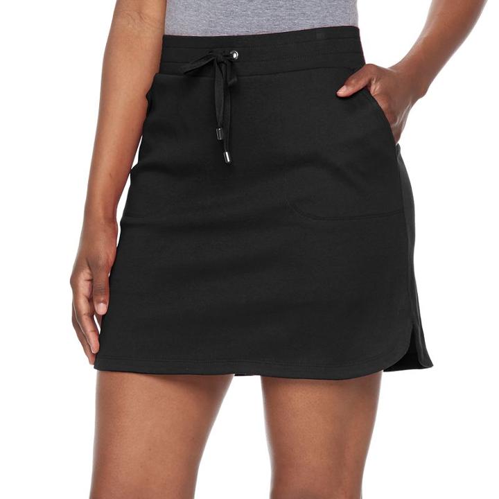 Women's Croft & Barrow&reg; Knit Skort, Size: Xxl, Black