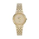 Pulsar Women's Night Out Crystal Stainless Steel Solar Watch, Gold