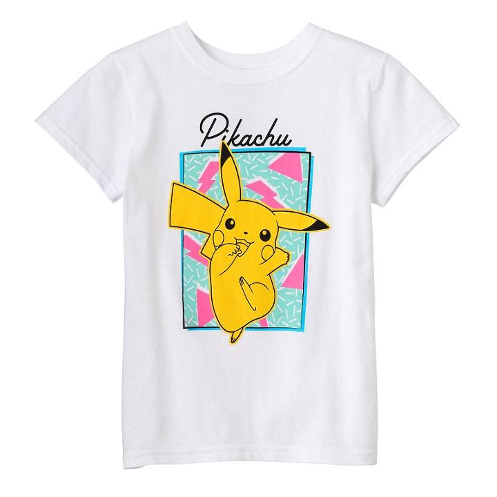 Girls 7-16 Pokemon Pikachu Graphic Tee, Girl's, Size: Medium, White