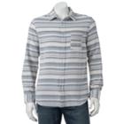 Men's Urban Pipeline&reg; Striped Button-down Shirt, Size: Medium, Blue