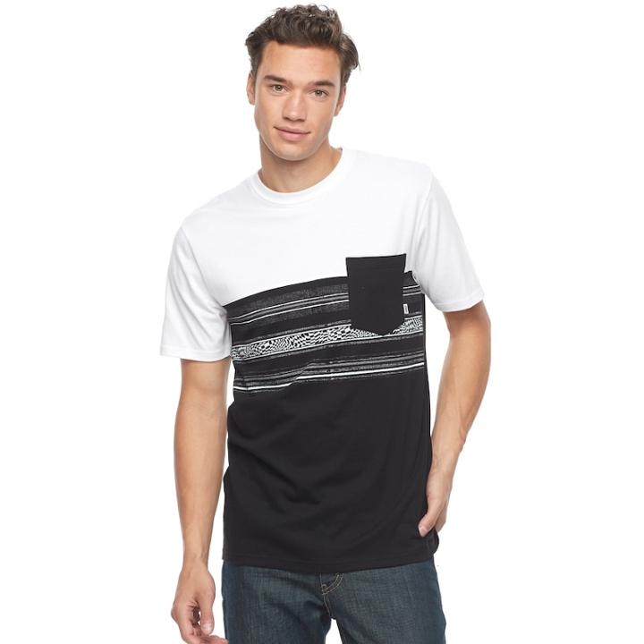 Men's Vans Lower Up Striped Tee, Size: Xl, Black