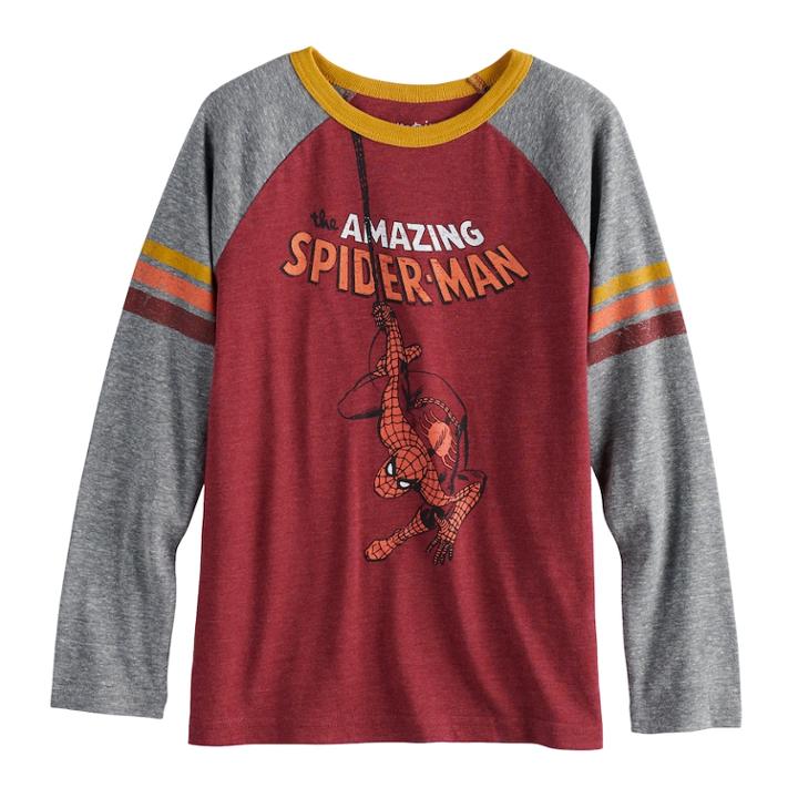 Boys 4-12 Jumping Beans&reg; Retro Marvel Spider-man Raglan Graphic Tee, Size: 4, Brt Red