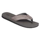 Men's Wembley Stitched Thong Flip-flops, Size: Large, Grey