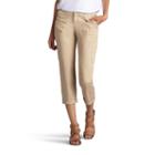 Women's Lee Presley Crop Cargo Pants, Size: 4 - Regular, Lt Brown