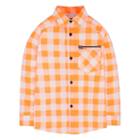 Boys 4-7 Hurley Poplin Plaid Button Down Shirt, Size: 6, Brt Orange