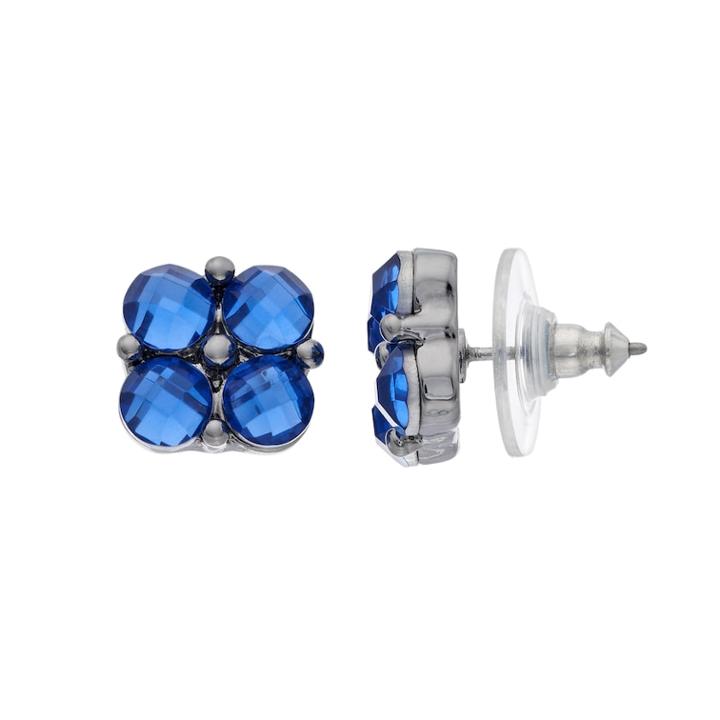 Napier Stone Cluster Button Stud Earrings, Women's, Blue