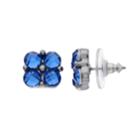 Napier Stone Cluster Button Stud Earrings, Women's, Blue