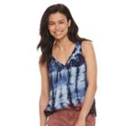 Sonoma Goods For Life, Petite &trade; Challis Tank, Women's, Size: Xl Petite, Blue (navy)