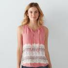 Women's Sonoma Goods For Life&trade; Challis Tank, Size: Xs, Med Pink