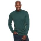Men's Croft & Barrow&reg; Classic-fit Easy-care Mockneck Pullover, Size: Small, Dark Green