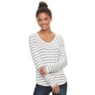 Juniors' So&reg; Perfect V-neck Tee, Teens, Size: Small, White