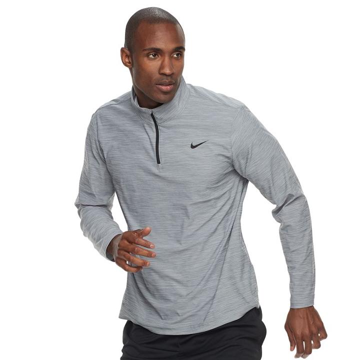 Men's Nike Breathable Quarter-zip Pullover Top, Size: Xl, Silver