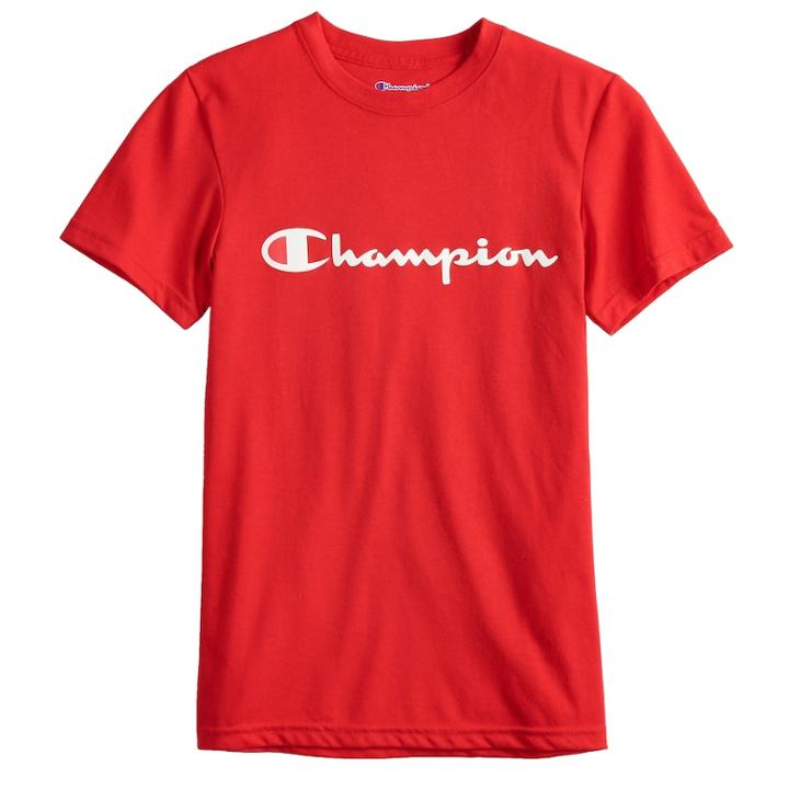 Boys 8-20 Champion Logo Tee, Size: Xl, Brt Red