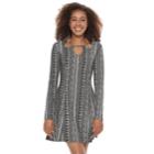 Juniors' Mudd&reg; Cutout Fit & Flare Dress, Teens, Size: Xl, Oxford
