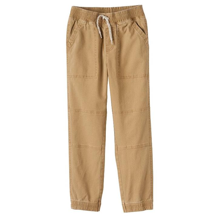 Boys 4-7x Sonoma Goods For Life&trade; Stretch Twill Jogger Pants, Boy's, Size: 7x, Med Brown