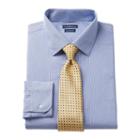 Men's Croft & Barrow&reg; Classic-fit Stretch-collar Dress Shirt And Patterned Tie Boxed Set, Size: L-34/35, Blue (navy)