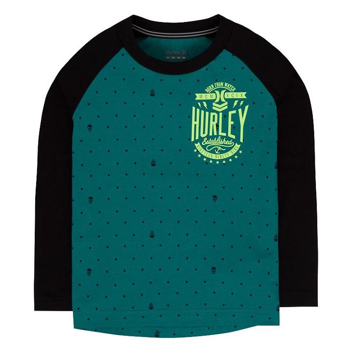 Boys 4-7 Hurley High-low Raglan Tee, Boy's, Size: 4, Turquoise/blue (turq/aqua)
