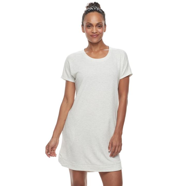 Women's Tek Gear&reg; Terry Short Sleeve Dress, Size: Xl, Light Grey