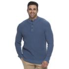 Big & Tall Croft & Barrow&reg; Classic-fit Waffle-weave Cardigan, Men's, Size: Xl Tall, Blue Other